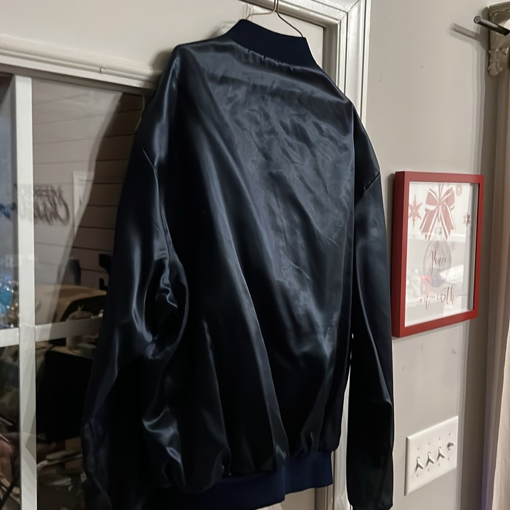 Satin blue, Michelob light, varsity, vintage jacket, old school - Picture 4 of 4